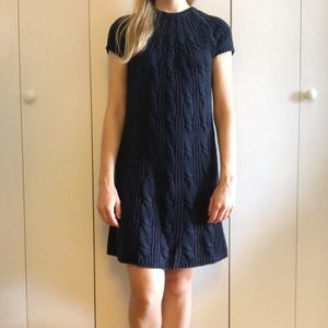 GAP Cable-Knit Navy Sweater Dress